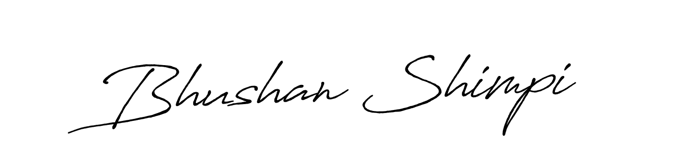 Bhushan Shimpi stylish signature style. Best Handwritten Sign (Antro_Vectra_Bolder) for my name. Handwritten Signature Collection Ideas for my name Bhushan Shimpi. Bhushan Shimpi signature style 7 images and pictures png