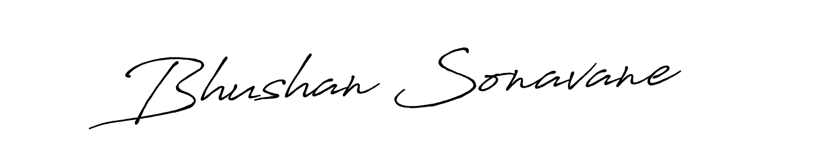 Make a beautiful signature design for name Bhushan Sonavane. With this signature (Antro_Vectra_Bolder) style, you can create a handwritten signature for free. Bhushan Sonavane signature style 7 images and pictures png
