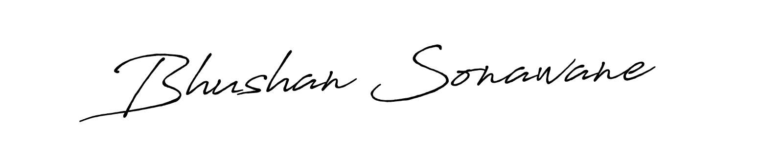 Create a beautiful signature design for name Bhushan Sonawane. With this signature (Antro_Vectra_Bolder) fonts, you can make a handwritten signature for free. Bhushan Sonawane signature style 7 images and pictures png