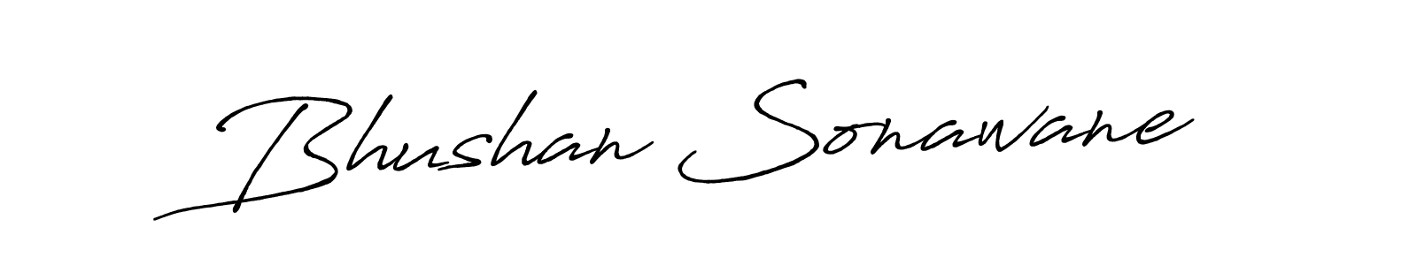 Create a beautiful signature design for name Bhushan Sonawane. With this signature (Antro_Vectra_Bolder) fonts, you can make a handwritten signature for free. Bhushan Sonawane signature style 7 images and pictures png