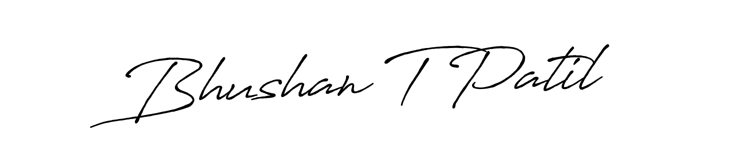 Use a signature maker to create a handwritten signature online. With this signature software, you can design (Antro_Vectra_Bolder) your own signature for name Bhushan T Patil. Bhushan T Patil signature style 7 images and pictures png