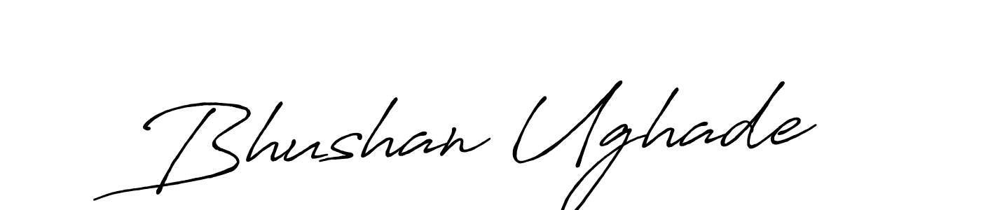 Create a beautiful signature design for name Bhushan Ughade. With this signature (Antro_Vectra_Bolder) fonts, you can make a handwritten signature for free. Bhushan Ughade signature style 7 images and pictures png