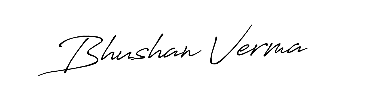 Bhushan Verma stylish signature style. Best Handwritten Sign (Antro_Vectra_Bolder) for my name. Handwritten Signature Collection Ideas for my name Bhushan Verma. Bhushan Verma signature style 7 images and pictures png