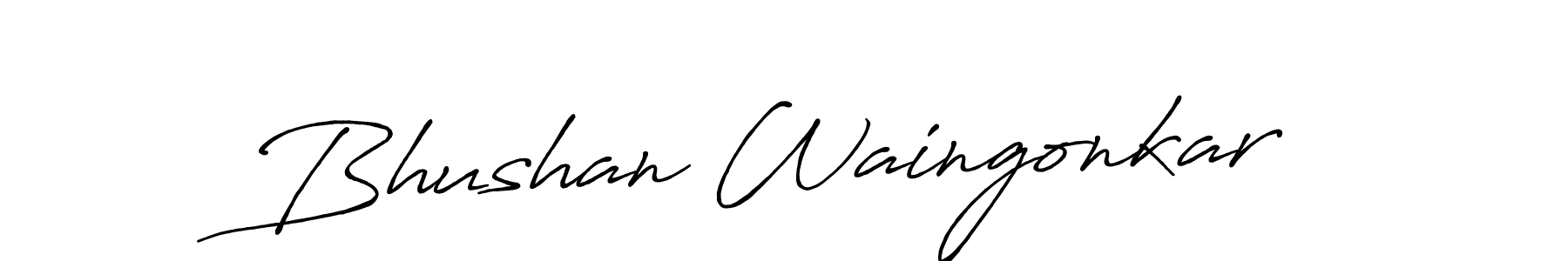 Use a signature maker to create a handwritten signature online. With this signature software, you can design (Antro_Vectra_Bolder) your own signature for name Bhushan Waingonkar. Bhushan Waingonkar signature style 7 images and pictures png