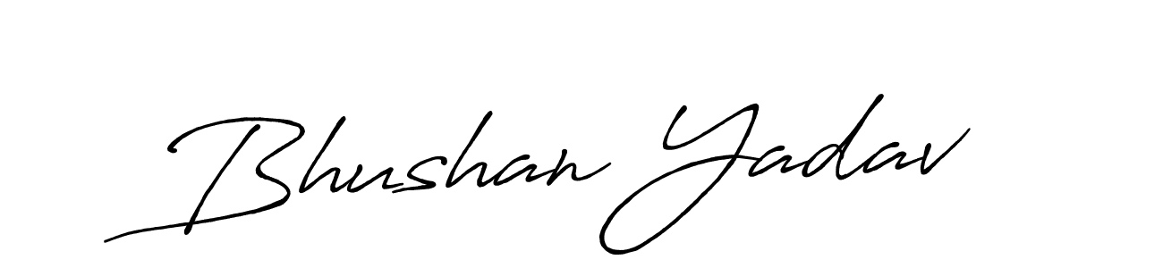 It looks lik you need a new signature style for name Bhushan Yadav. Design unique handwritten (Antro_Vectra_Bolder) signature with our free signature maker in just a few clicks. Bhushan Yadav signature style 7 images and pictures png