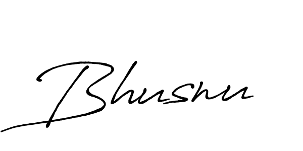 Make a beautiful signature design for name Bhusnu. With this signature (Antro_Vectra_Bolder) style, you can create a handwritten signature for free. Bhusnu signature style 7 images and pictures png