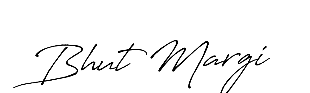 Design your own signature with our free online signature maker. With this signature software, you can create a handwritten (Antro_Vectra_Bolder) signature for name Bhut Margi. Bhut Margi signature style 7 images and pictures png