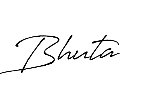 Bhuta stylish signature style. Best Handwritten Sign (Antro_Vectra_Bolder) for my name. Handwritten Signature Collection Ideas for my name Bhuta. Bhuta signature style 7 images and pictures png