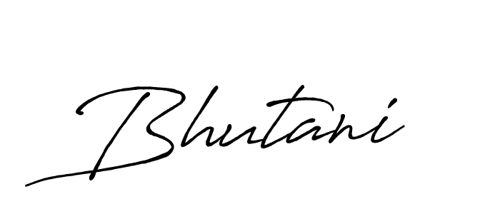 How to make Bhutani signature? Antro_Vectra_Bolder is a professional autograph style. Create handwritten signature for Bhutani name. Bhutani signature style 7 images and pictures png