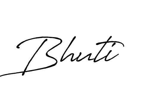 Create a beautiful signature design for name Bhuti. With this signature (Antro_Vectra_Bolder) fonts, you can make a handwritten signature for free. Bhuti signature style 7 images and pictures png