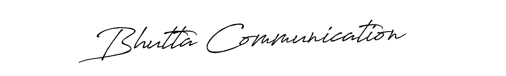 Once you've used our free online signature maker to create your best signature Antro_Vectra_Bolder style, it's time to enjoy all of the benefits that Bhutta Communication name signing documents. Bhutta Communication signature style 7 images and pictures png