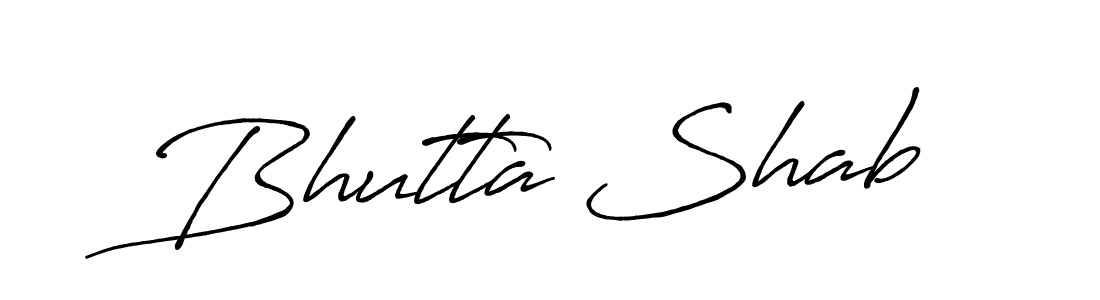 The best way (Antro_Vectra_Bolder) to make a short signature is to pick only two or three words in your name. The name Bhutta Shab include a total of six letters. For converting this name. Bhutta Shab signature style 7 images and pictures png