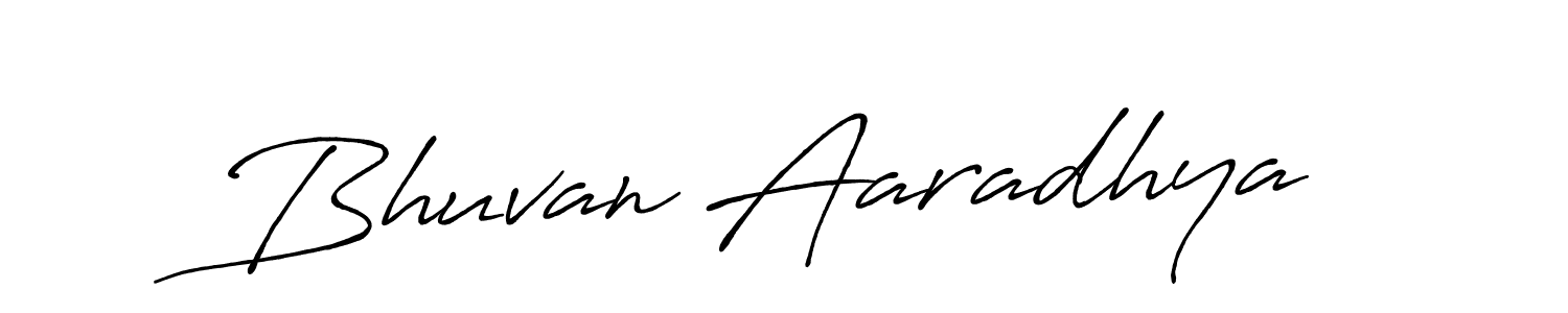 Bhuvan Aaradhya stylish signature style. Best Handwritten Sign (Antro_Vectra_Bolder) for my name. Handwritten Signature Collection Ideas for my name Bhuvan Aaradhya. Bhuvan Aaradhya signature style 7 images and pictures png