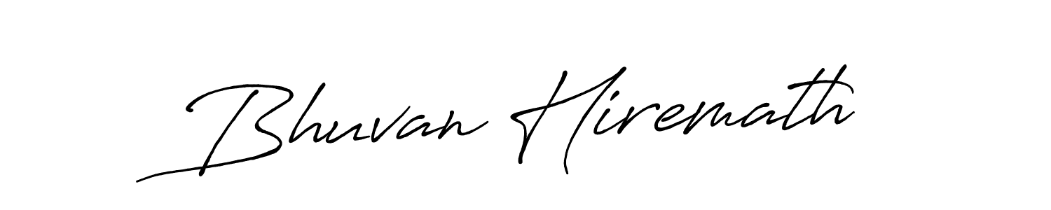Create a beautiful signature design for name Bhuvan Hiremath. With this signature (Antro_Vectra_Bolder) fonts, you can make a handwritten signature for free. Bhuvan Hiremath signature style 7 images and pictures png