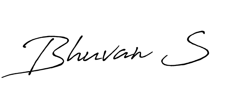 Bhuvan S stylish signature style. Best Handwritten Sign (Antro_Vectra_Bolder) for my name. Handwritten Signature Collection Ideas for my name Bhuvan S. Bhuvan S signature style 7 images and pictures png