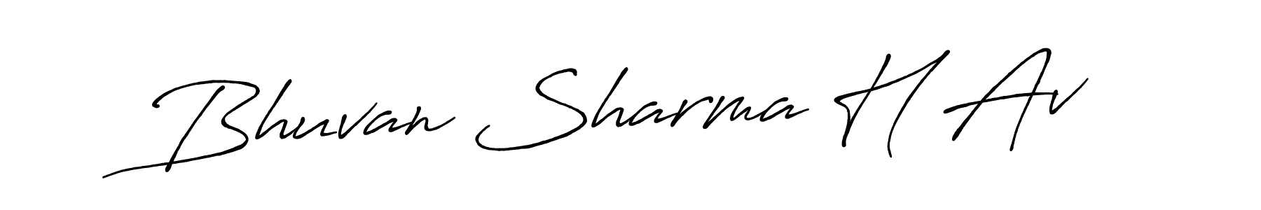 Bhuvan Sharma H Av stylish signature style. Best Handwritten Sign (Antro_Vectra_Bolder) for my name. Handwritten Signature Collection Ideas for my name Bhuvan Sharma H Av. Bhuvan Sharma H Av signature style 7 images and pictures png