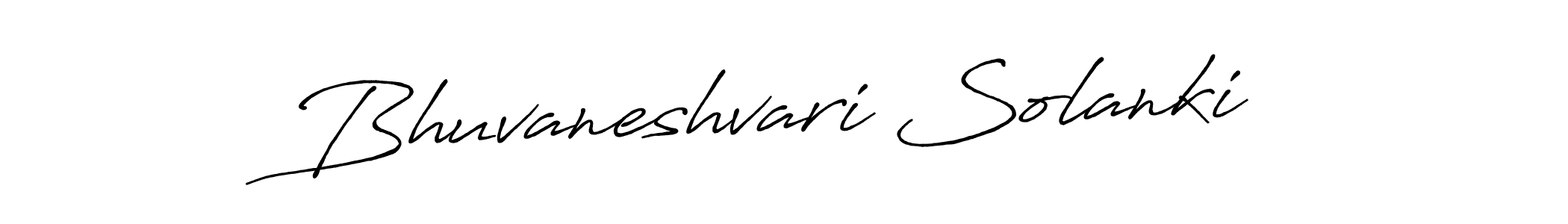 How to make Bhuvaneshvari Solanki name signature. Use Antro_Vectra_Bolder style for creating short signs online. This is the latest handwritten sign. Bhuvaneshvari Solanki signature style 7 images and pictures png