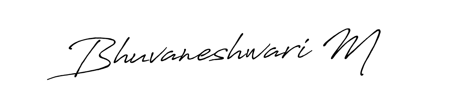 Make a beautiful signature design for name Bhuvaneshwari M. With this signature (Antro_Vectra_Bolder) style, you can create a handwritten signature for free. Bhuvaneshwari M signature style 7 images and pictures png