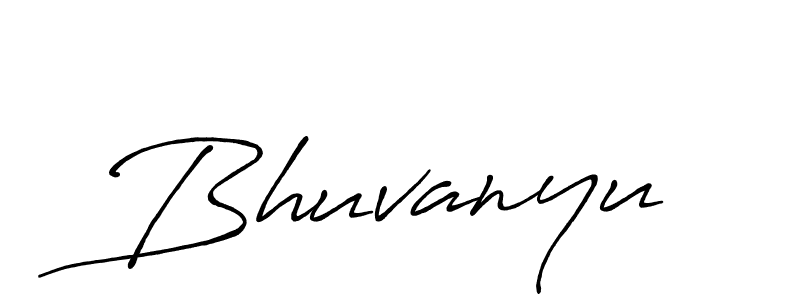 Make a beautiful signature design for name Bhuvanyu. With this signature (Antro_Vectra_Bolder) style, you can create a handwritten signature for free. Bhuvanyu signature style 7 images and pictures png