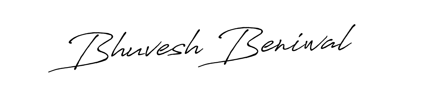 Make a beautiful signature design for name Bhuvesh Beniwal. With this signature (Antro_Vectra_Bolder) style, you can create a handwritten signature for free. Bhuvesh Beniwal signature style 7 images and pictures png