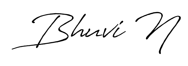 Bhuvi N stylish signature style. Best Handwritten Sign (Antro_Vectra_Bolder) for my name. Handwritten Signature Collection Ideas for my name Bhuvi N. Bhuvi N signature style 7 images and pictures png