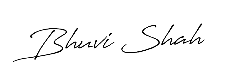 Make a beautiful signature design for name Bhuvi Shah. With this signature (Antro_Vectra_Bolder) style, you can create a handwritten signature for free. Bhuvi Shah signature style 7 images and pictures png
