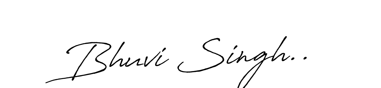 Create a beautiful signature design for name Bhuvi Singh... With this signature (Antro_Vectra_Bolder) fonts, you can make a handwritten signature for free. Bhuvi Singh.. signature style 7 images and pictures png