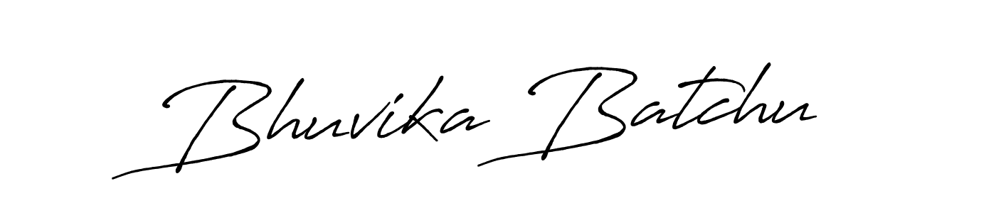 How to make Bhuvika Batchu signature? Antro_Vectra_Bolder is a professional autograph style. Create handwritten signature for Bhuvika Batchu name. Bhuvika Batchu signature style 7 images and pictures png