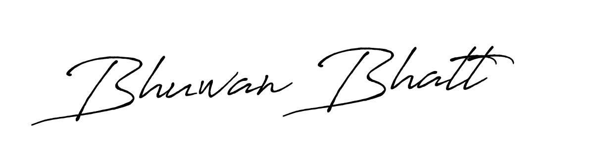 Use a signature maker to create a handwritten signature online. With this signature software, you can design (Antro_Vectra_Bolder) your own signature for name Bhuwan Bhatt. Bhuwan Bhatt signature style 7 images and pictures png