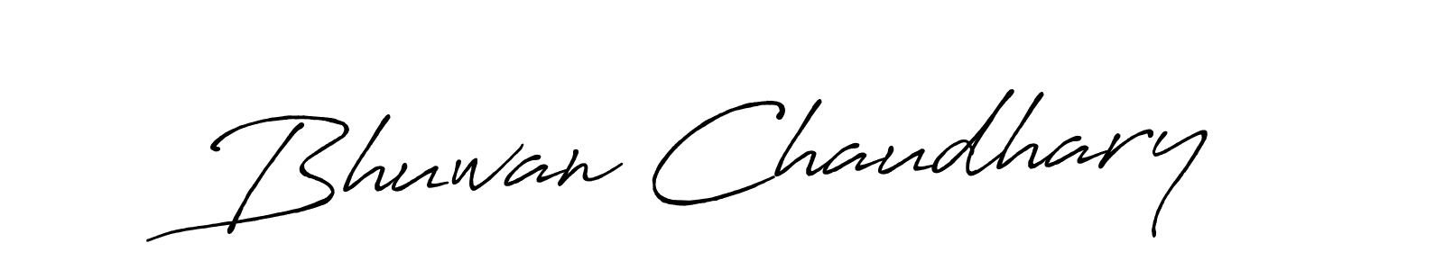 Bhuwan Chaudhary stylish signature style. Best Handwritten Sign (Antro_Vectra_Bolder) for my name. Handwritten Signature Collection Ideas for my name Bhuwan Chaudhary. Bhuwan Chaudhary signature style 7 images and pictures png