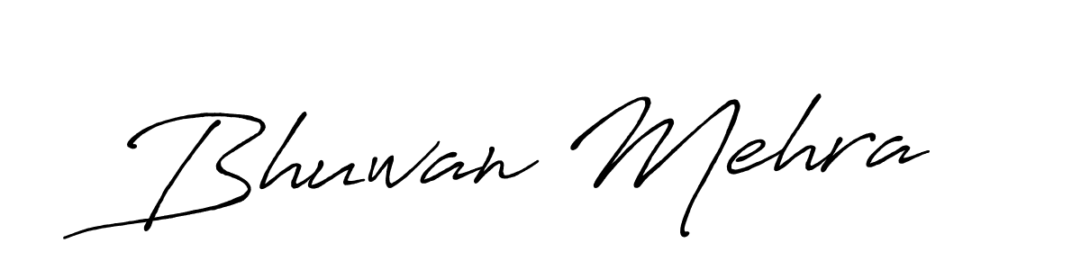 Create a beautiful signature design for name Bhuwan Mehra. With this signature (Antro_Vectra_Bolder) fonts, you can make a handwritten signature for free. Bhuwan Mehra signature style 7 images and pictures png