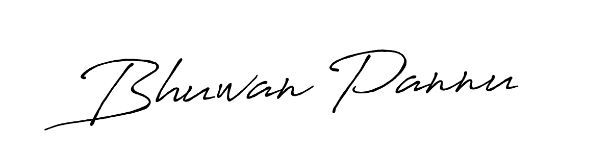 Create a beautiful signature design for name Bhuwan Pannu. With this signature (Antro_Vectra_Bolder) fonts, you can make a handwritten signature for free. Bhuwan Pannu signature style 7 images and pictures png