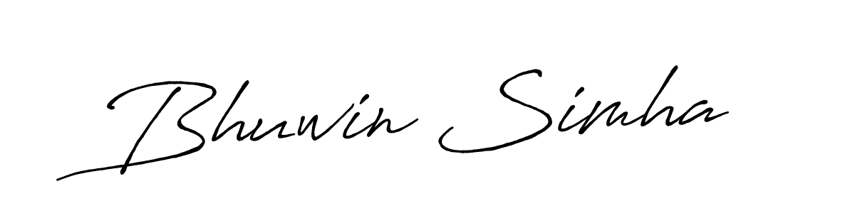 Bhuwin Simha stylish signature style. Best Handwritten Sign (Antro_Vectra_Bolder) for my name. Handwritten Signature Collection Ideas for my name Bhuwin Simha. Bhuwin Simha signature style 7 images and pictures png