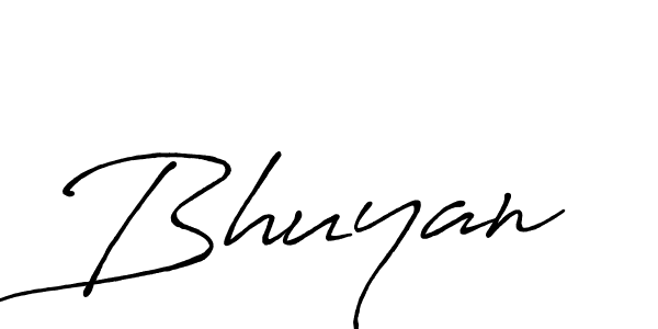 Use a signature maker to create a handwritten signature online. With this signature software, you can design (Antro_Vectra_Bolder) your own signature for name Bhuyan. Bhuyan signature style 7 images and pictures png