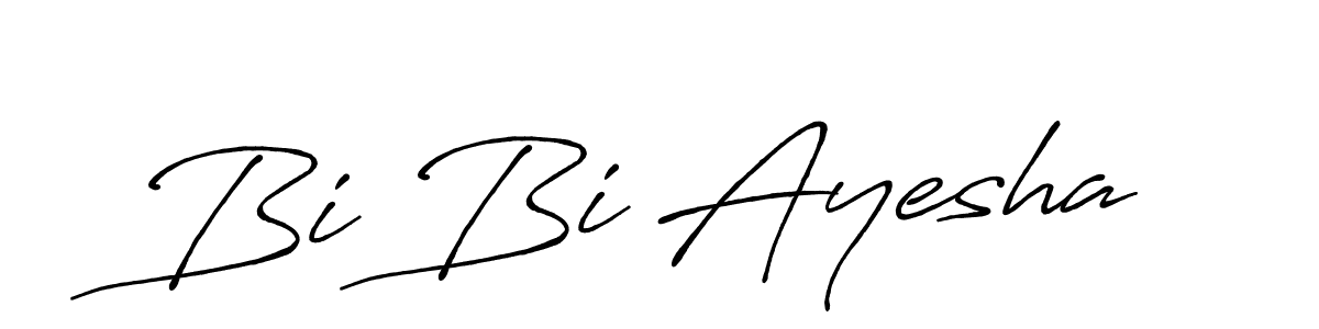 Antro_Vectra_Bolder is a professional signature style that is perfect for those who want to add a touch of class to their signature. It is also a great choice for those who want to make their signature more unique. Get Bi Bi Ayesha name to fancy signature for free. Bi Bi Ayesha signature style 7 images and pictures png