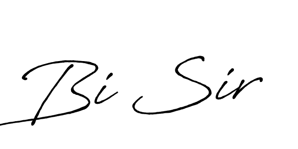 You should practise on your own different ways (Antro_Vectra_Bolder) to write your name (Bi Sir) in signature. don't let someone else do it for you. Bi Sir signature style 7 images and pictures png