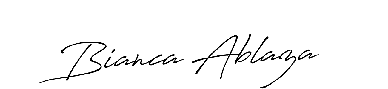 How to make Bianca Ablaza signature? Antro_Vectra_Bolder is a professional autograph style. Create handwritten signature for Bianca Ablaza name. Bianca Ablaza signature style 7 images and pictures png