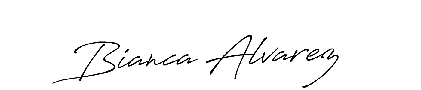 Create a beautiful signature design for name Bianca Alvarez. With this signature (Antro_Vectra_Bolder) fonts, you can make a handwritten signature for free. Bianca Alvarez signature style 7 images and pictures png