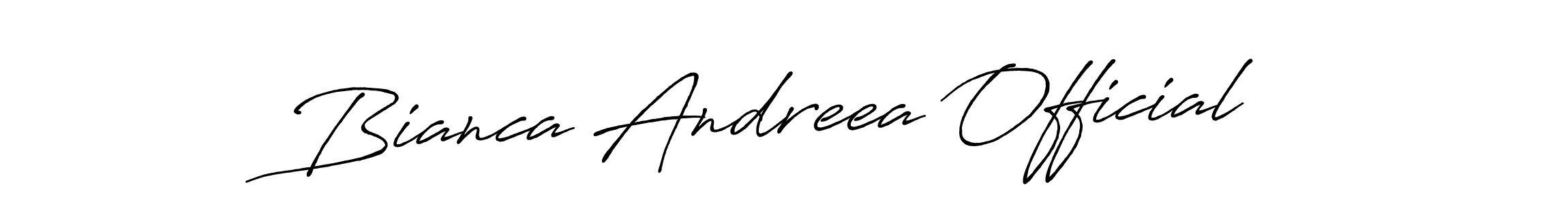 You should practise on your own different ways (Antro_Vectra_Bolder) to write your name (Bianca Andreea Official) in signature. don't let someone else do it for you. Bianca Andreea Official signature style 7 images and pictures png