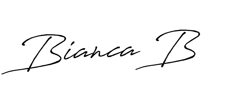 Design your own signature with our free online signature maker. With this signature software, you can create a handwritten (Antro_Vectra_Bolder) signature for name Bianca B. Bianca B signature style 7 images and pictures png