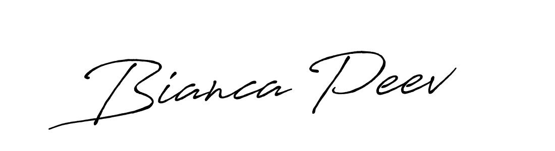 How to make Bianca Peev name signature. Use Antro_Vectra_Bolder style for creating short signs online. This is the latest handwritten sign. Bianca Peev signature style 7 images and pictures png