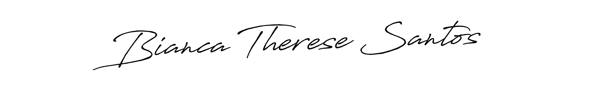 The best way (Antro_Vectra_Bolder) to make a short signature is to pick only two or three words in your name. The name Bianca Therese Santos include a total of six letters. For converting this name. Bianca Therese Santos signature style 7 images and pictures png