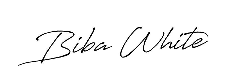 Also we have Biba White name is the best signature style. Create professional handwritten signature collection using Antro_Vectra_Bolder autograph style. Biba White signature style 7 images and pictures png