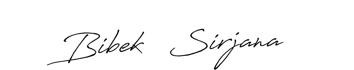 Make a beautiful signature design for name Bibek   Sirjana. With this signature (Antro_Vectra_Bolder) style, you can create a handwritten signature for free. Bibek   Sirjana signature style 7 images and pictures png