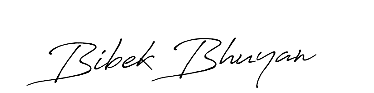 How to make Bibek Bhuyan name signature. Use Antro_Vectra_Bolder style for creating short signs online. This is the latest handwritten sign. Bibek Bhuyan signature style 7 images and pictures png