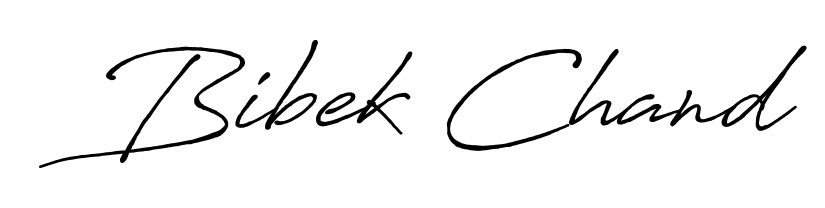 Discover the perfect balance of readability and style for Bibek Chand with Antro_Vectra_Bolder font. Create your dream signature today. Bibek Chand signature style 7 images and pictures png