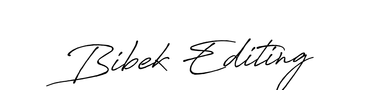 Create a beautiful signature design for name Bibek Editing. With this signature (Antro_Vectra_Bolder) fonts, you can make a handwritten signature for free. Bibek Editing signature style 7 images and pictures png