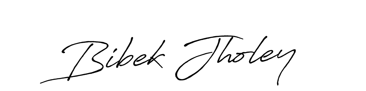 The best way (Antro_Vectra_Bolder) to make a short signature is to pick only two or three words in your name. The name Bibek Jholey include a total of six letters. For converting this name. Bibek Jholey signature style 7 images and pictures png