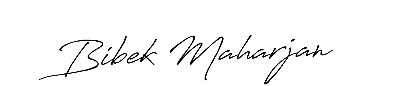 Also we have Bibek Maharjan name is the best signature style. Create professional handwritten signature collection using Antro_Vectra_Bolder autograph style. Bibek Maharjan signature style 7 images and pictures png