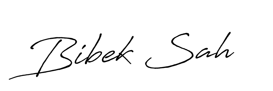 Create a beautiful signature design for name Bibek Sah. With this signature (Antro_Vectra_Bolder) fonts, you can make a handwritten signature for free. Bibek Sah signature style 7 images and pictures png